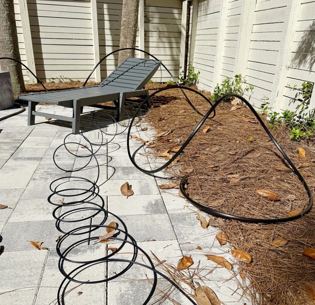 Irrigation Tubing Spread Out In the Sun