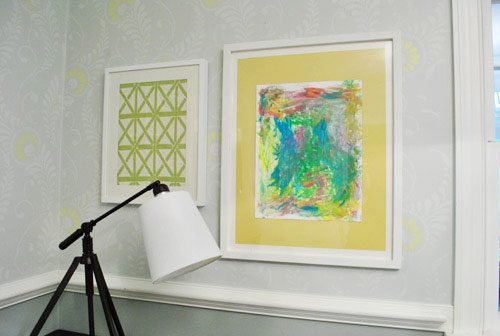 Hanging A Gallery Wall Of Frames In The Home Office: a house log