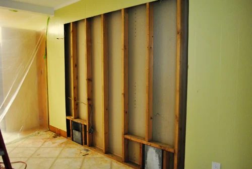 Opening The Kitchen Wall To Make A Doorway: a house log