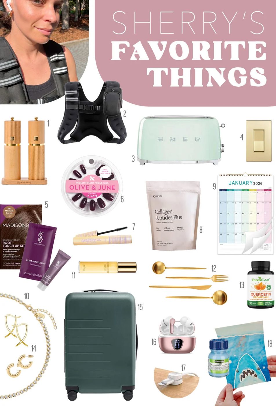 Moodboard Of Sherrys Go-to Things of 2025