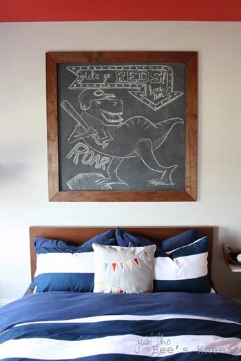 A Big Boy Bedroom Alongside Orange & Navy