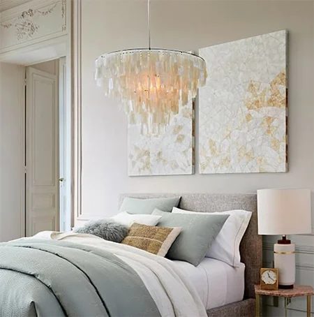 west-elm-grand-capiz-chandelier-large-sale