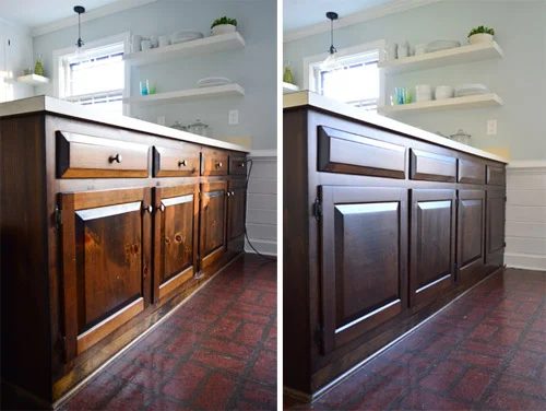 Stain Your Wood Cabinets Darker, step by step
