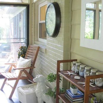 Painting Exterior Brick In The Sunroom: a house log