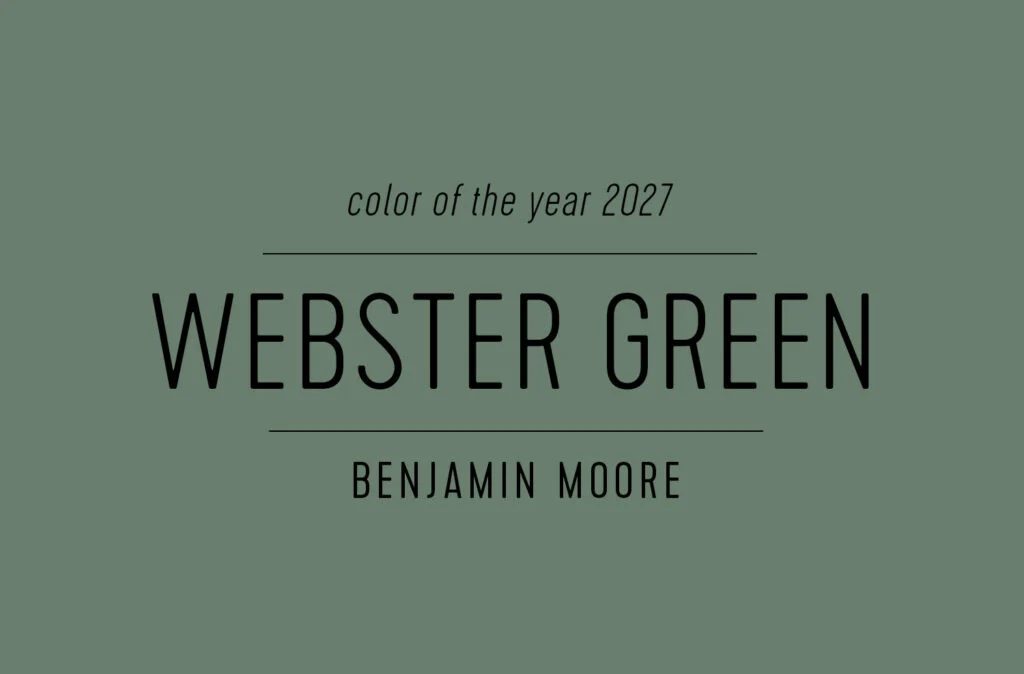 Swatch of Benjamin Moore Paint of the Year 2027 Webster Green