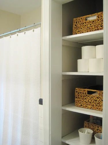 Removing The Linen Closet Door For A More Open Look