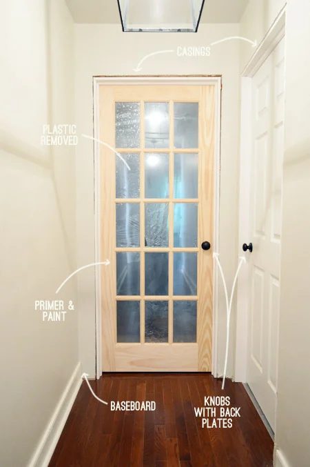 Unfinished Door Hung Using Hands-on Door Jamb Construction Kit
