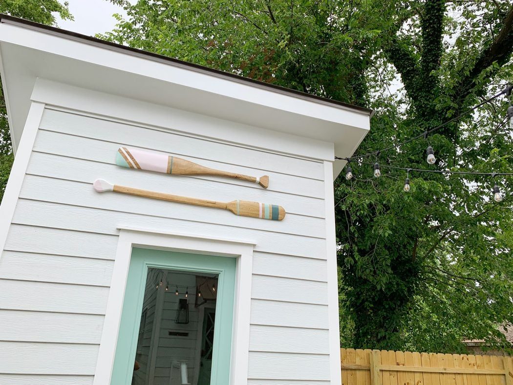 Paint Decorative Oars For Beach House Decor, step by step