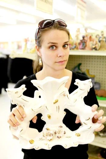 Thrift Store Shopping: a house log