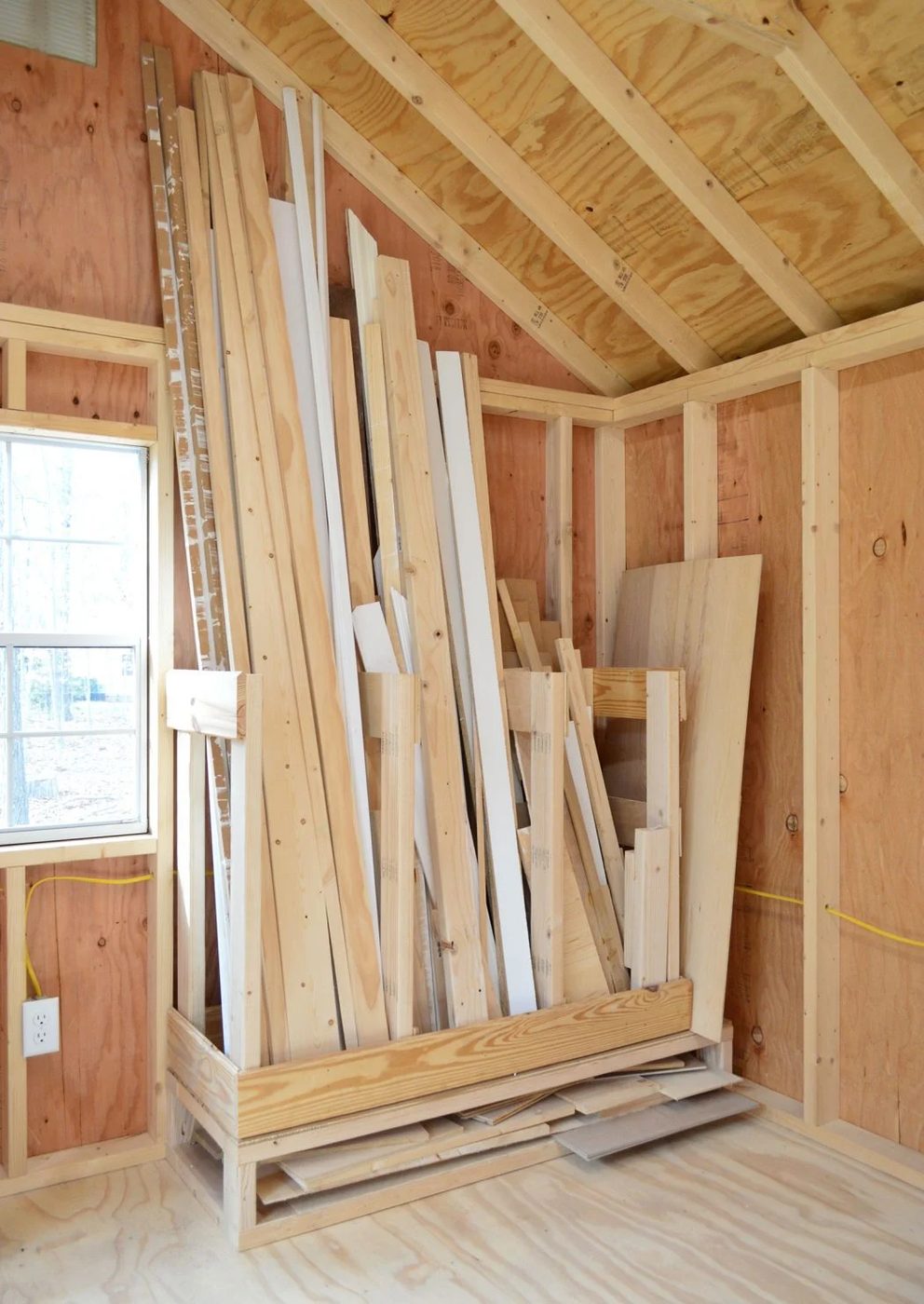 shed storage ideas straightforward scrap wood organizer