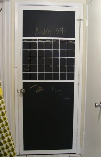 Turn A Door Into A Message Board With Chalkboard Paint, step by step