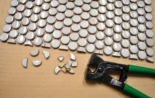 Cut Penny Tile, step by step