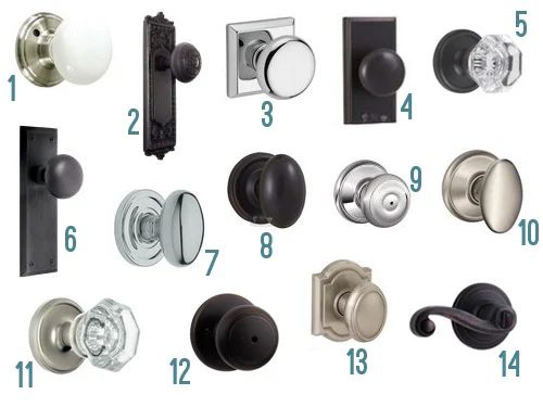 Fourteen New Interior Door Knob Options: a house log