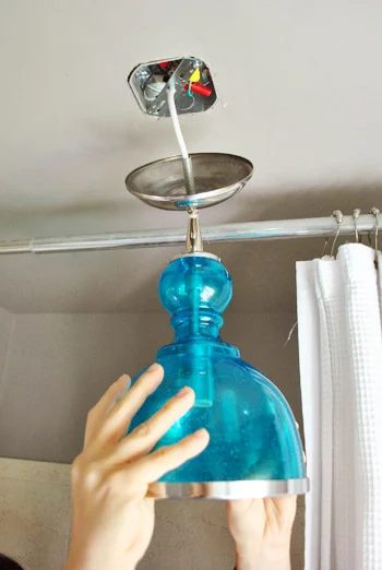 Change A Boob Light To A Pendant, step by step