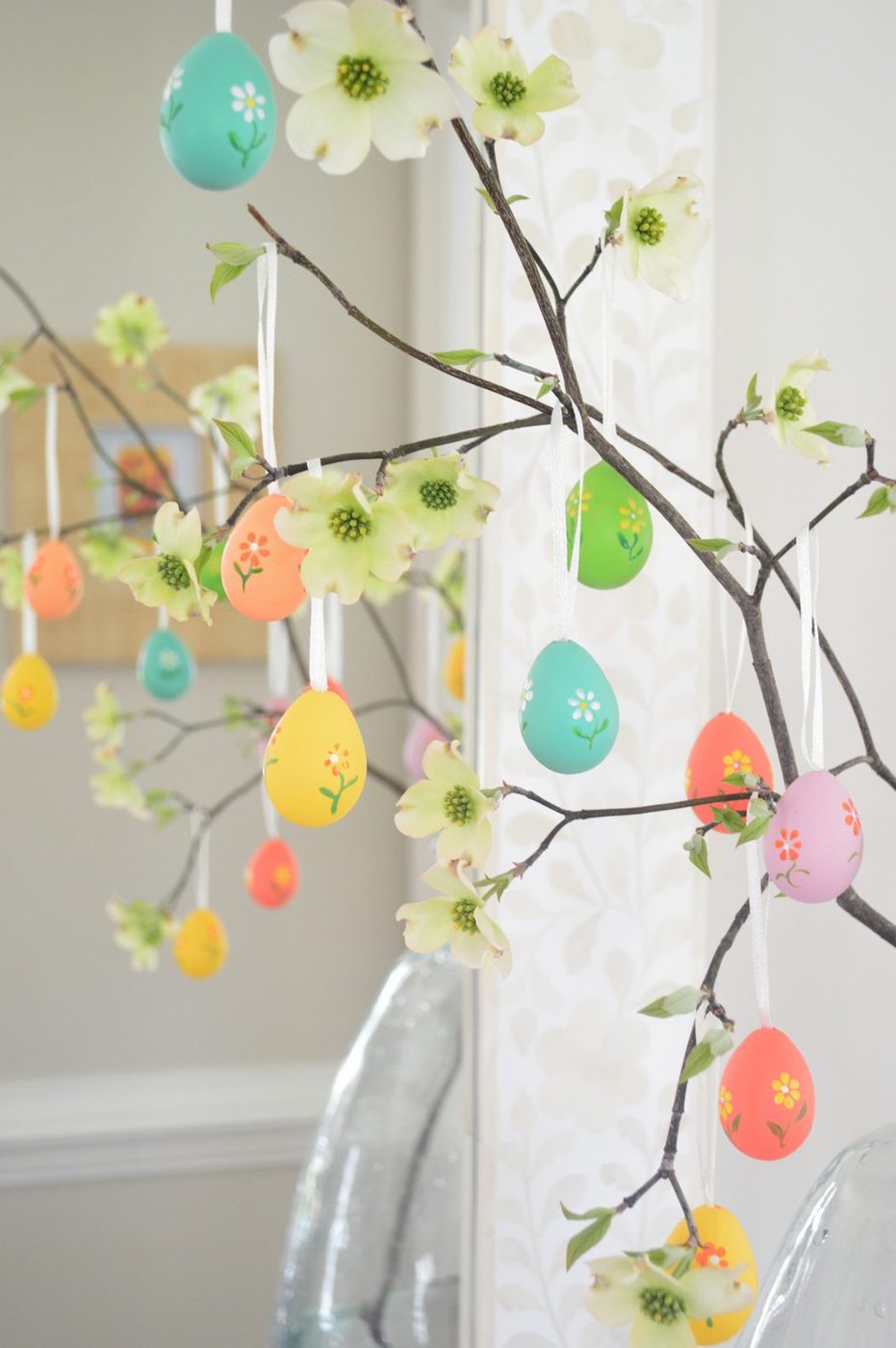 straightforward easter tree colorful eggs from World Market