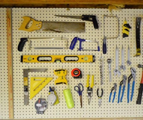 Organize Tools With A Pegboard, step by step