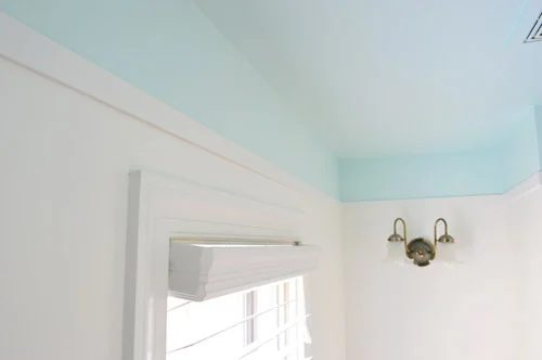 Painting A Bathroom Ceiling & Adding Trim