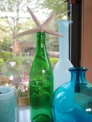 Using Glass Bottles Meant for Sweet Sunroom Decor