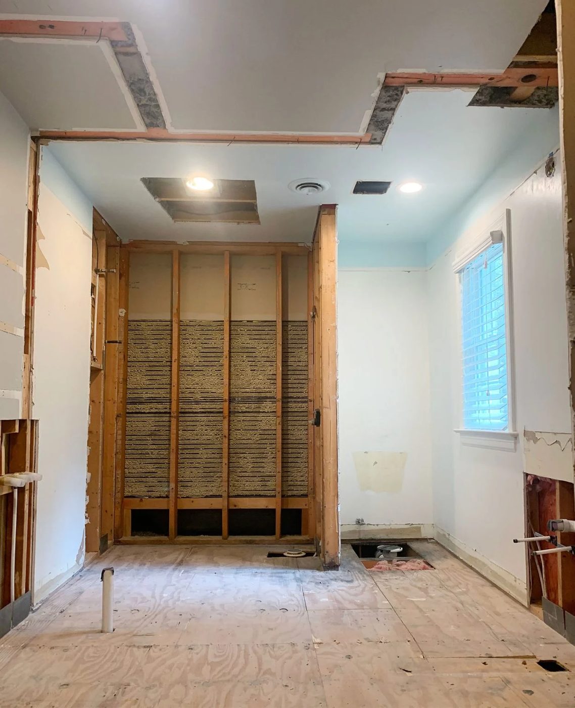 Bathroom During Demo With Walls Took out