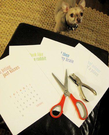 Free Annual Calendar Printable: a house log