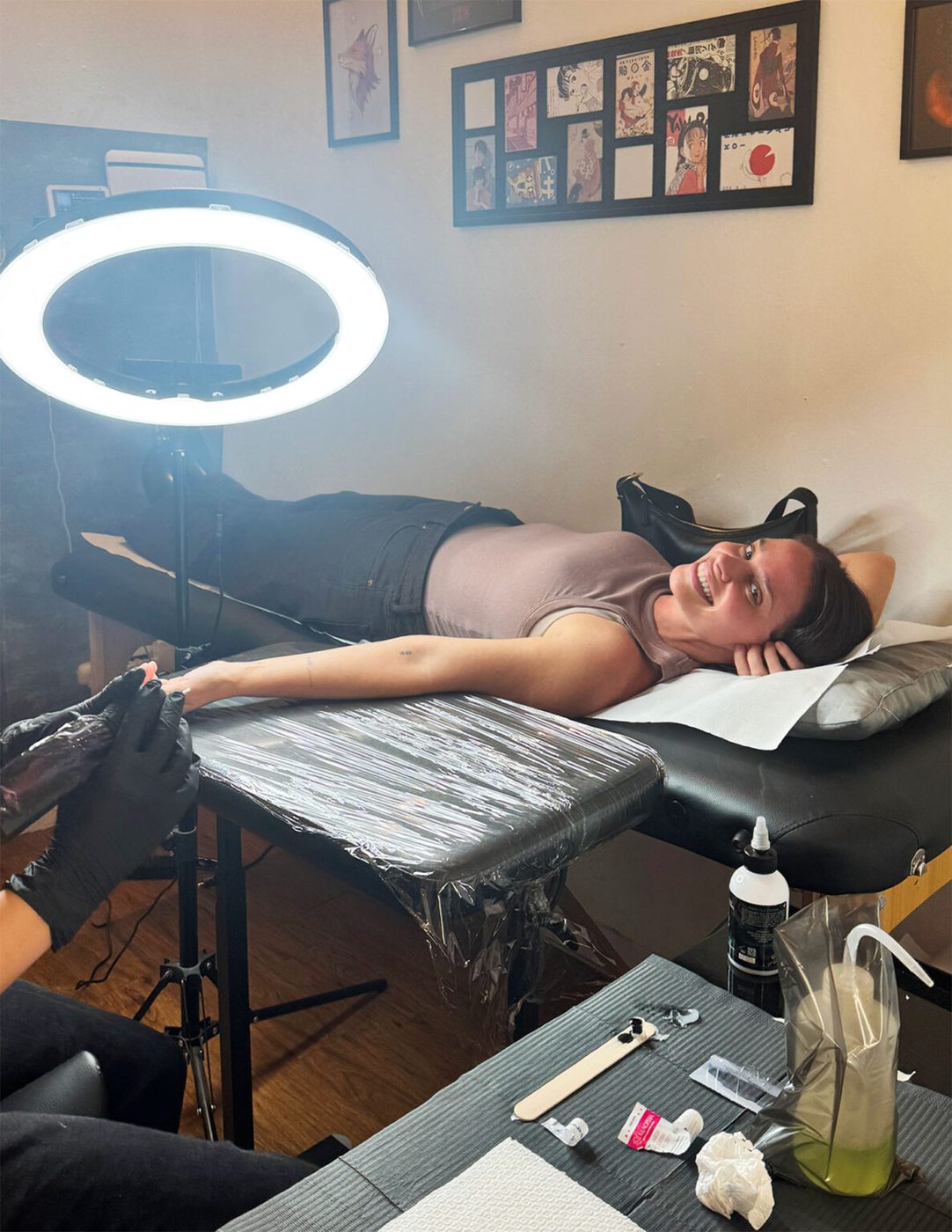 Sherry Getting A Tattoo In Florence Italy