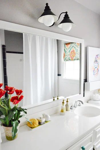 Build A Wood Frame Around A Bathroom Mirror, step by step