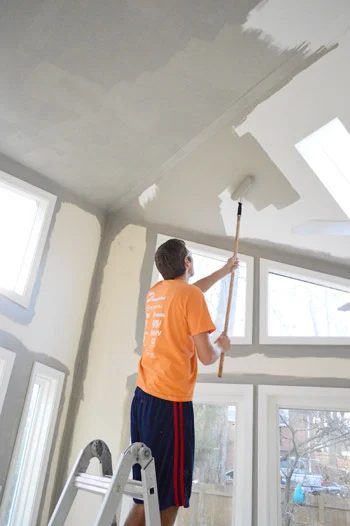 Paint Extra High Vaulted Ceilings, step by step