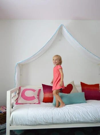 Make A Fabric Bed Canopy, step by step