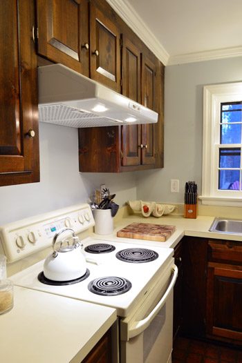 Switching A Hanging Microwave To A Range Hood: a house log