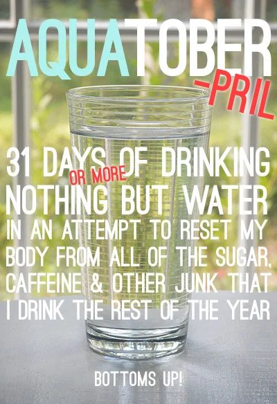 Aquatoberpril (A Water-Drinking Challenge): a house log