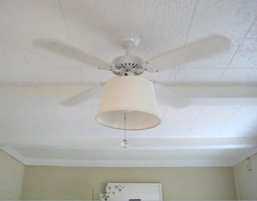 Add A Lamp Shade To A Ceiling Fan, step by step