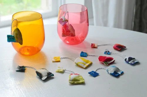 Make Fabric Tea Bags For Kids Tea Parties, step by step