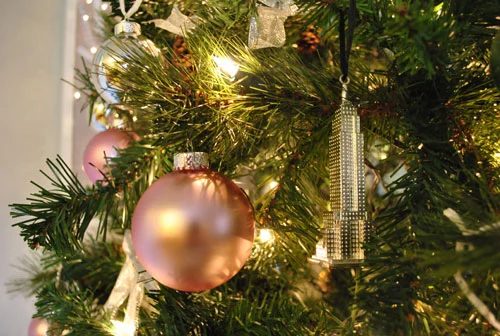 A record of Green, Pink, And Silver Christmas Tree