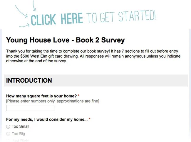 Survey Says…?: a house log