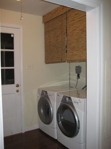 Updating The Laundry Nook With Bamboo Blinds