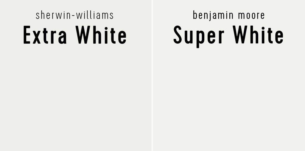 Sherwin Williams Extra White vs Benjamin Moore Especially White
