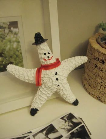 Hands-on Santa & Snowman Starfish Christmas Ornaments