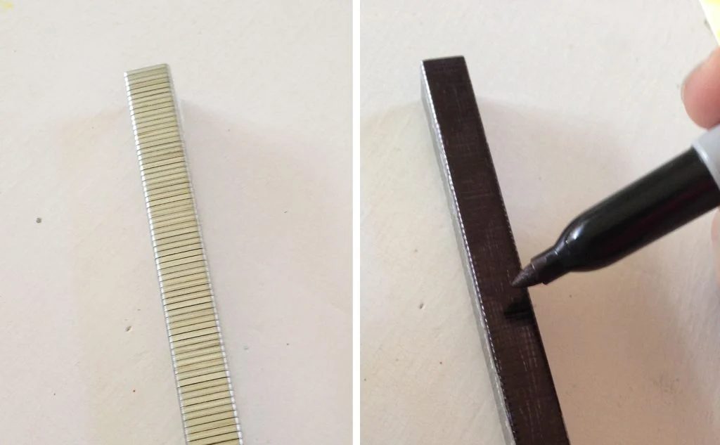 Using Sharpie to color staples black