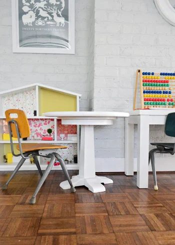 Cutting Down A Table To Make A Kids Table: a house log