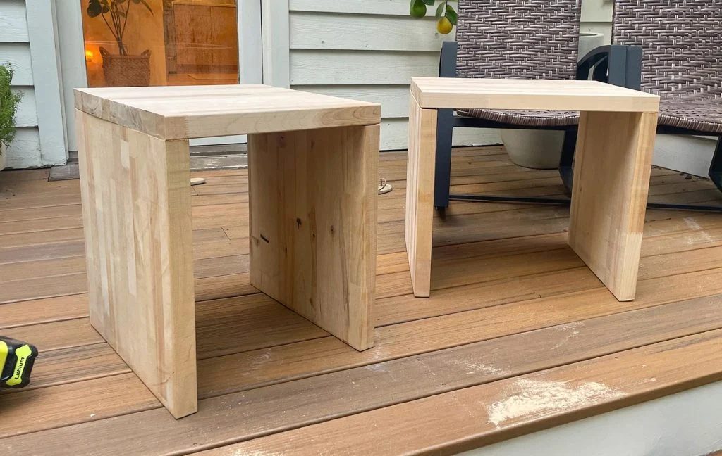 Hands-on Nightstands Roughly Assembled From Butcher Block