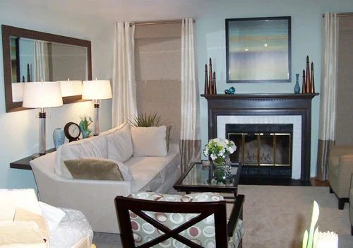 A Formal Blue & Tan Living Room Makeover