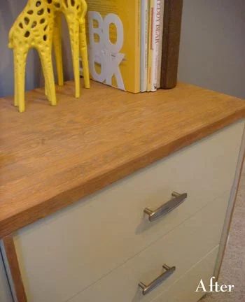 A Wood & White Dresser Makeover: a house log