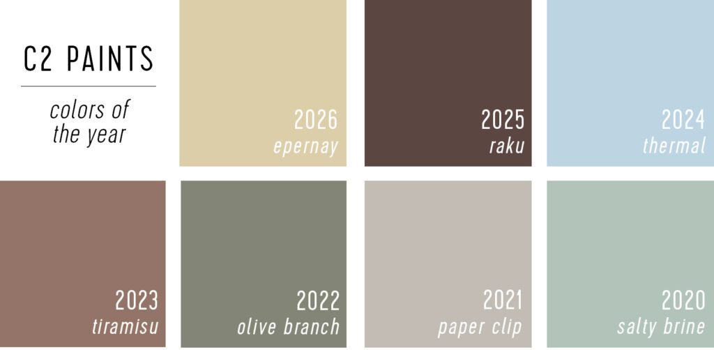C2 Paint Paint of the Year Selections 2020 Through 2026