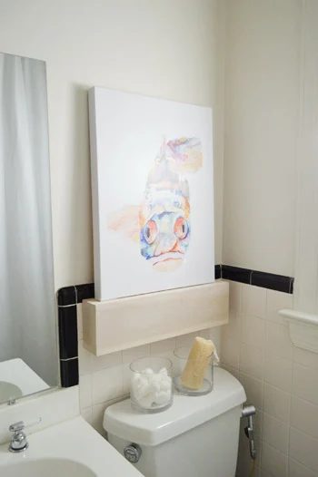 Hide A Cracked Tile With A Hands-on Shelf, step by step