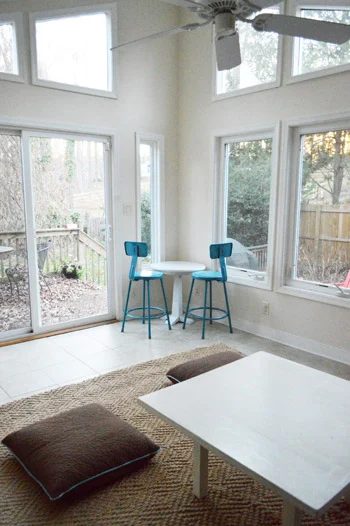 Sunroom Makeover Planning: a house log