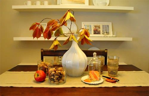 Fall Decorating Ideas: a house log