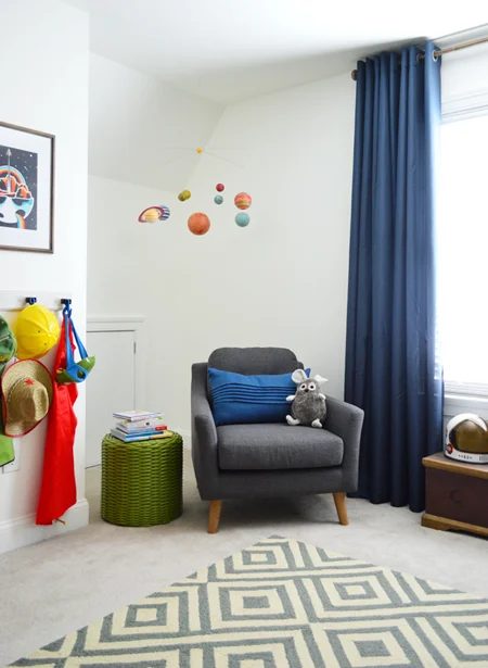 A Planet & Rocket Themed Bedroom Meant for A Little Boy