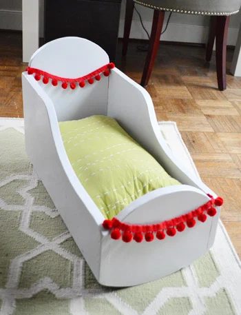 Updating A Thrift Store Doll’s Cradle: a house log