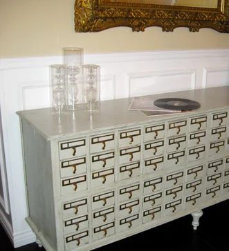 Turning A Card Catalog Into A Buffet: a house log