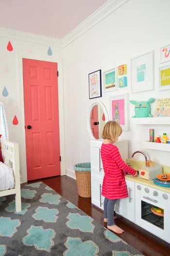Adding A Play Kitchen & Bookshelf To A Kids Room